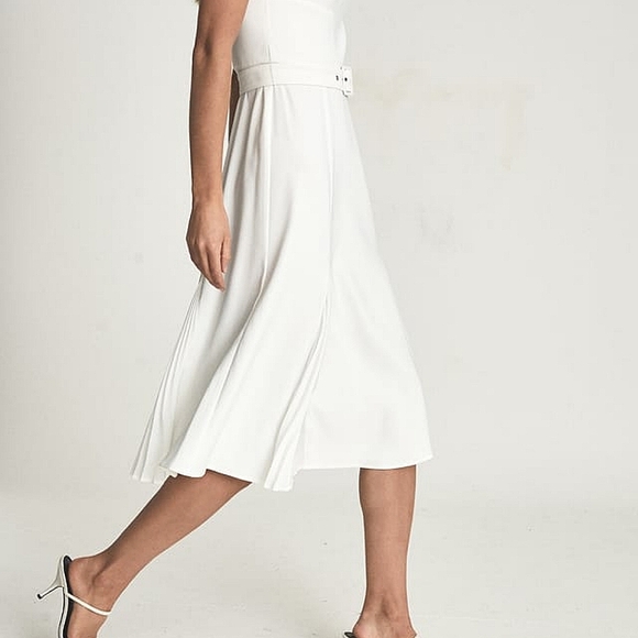 NWT REISS | Tamsyn Belted Midi Dress - Picture 4 of 5